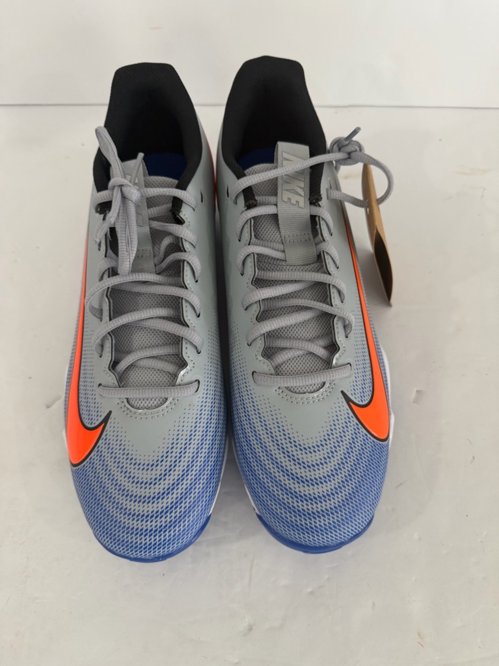 Nike Vapor Shark 3 Football Cleats Grey Blue Orange FB3304-001 Men’s 10.5 New